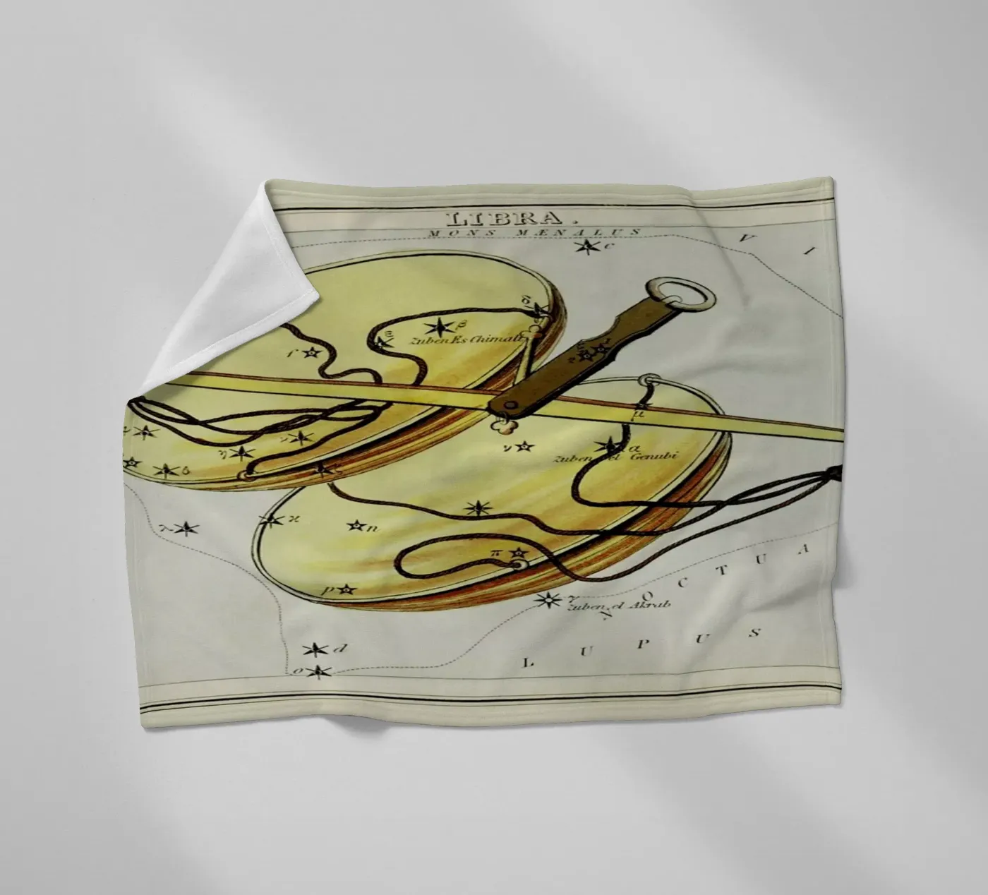 Libra fleece blanket by Vintage by JUNIQE