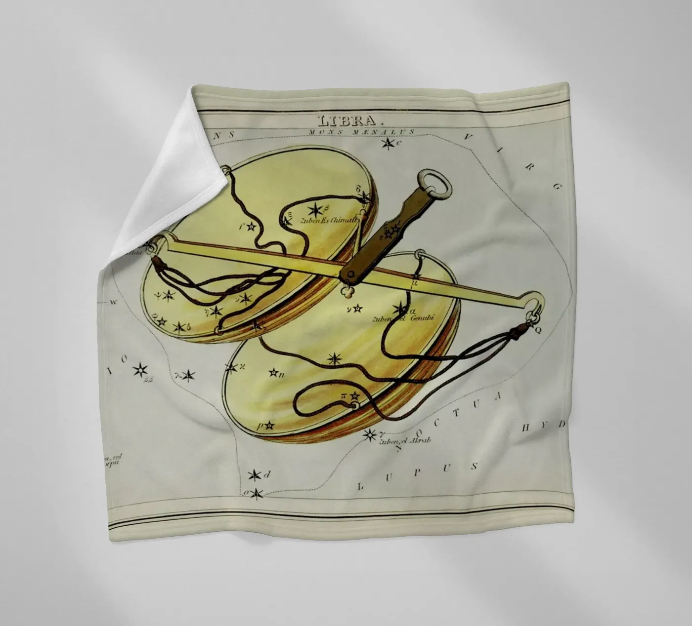 Libra fleece blanket by Vintage by JUNIQE