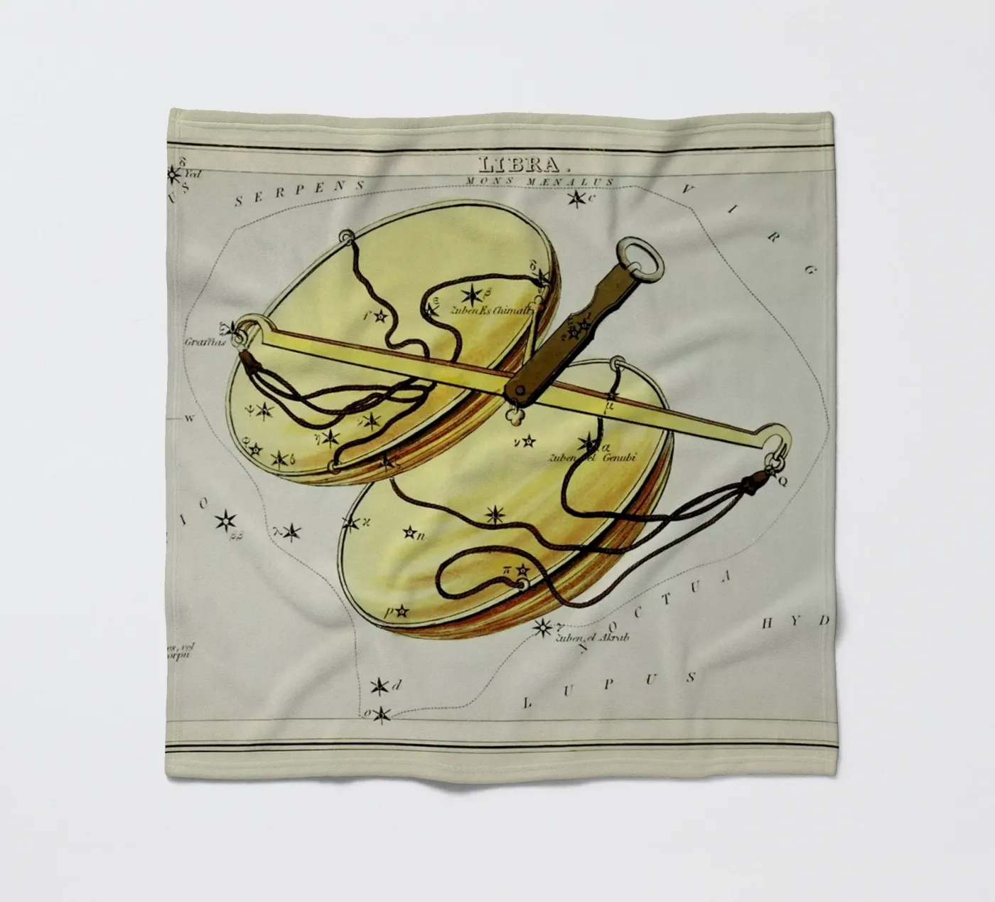 Libra fleece blanket by Vintage by JUNIQE