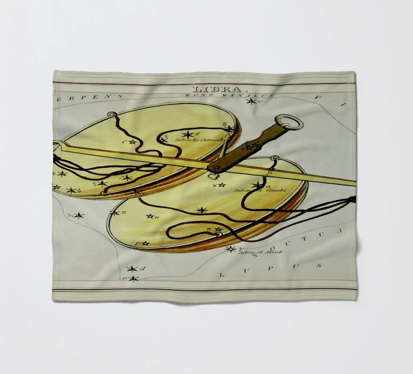 Libra fleece blanket by Vintage by JUNIQE