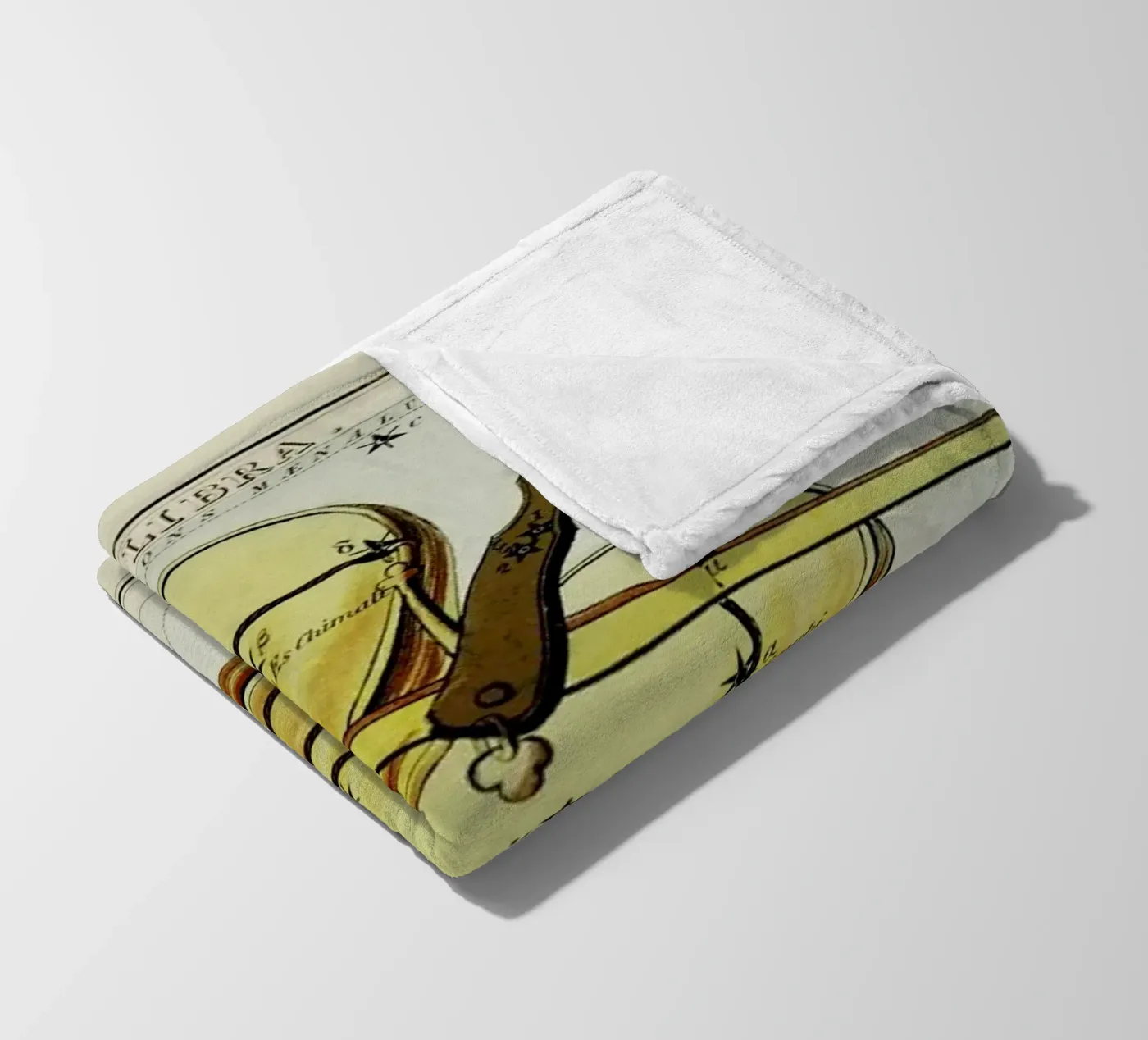 Libra fleece blanket by Vintage by JUNIQE