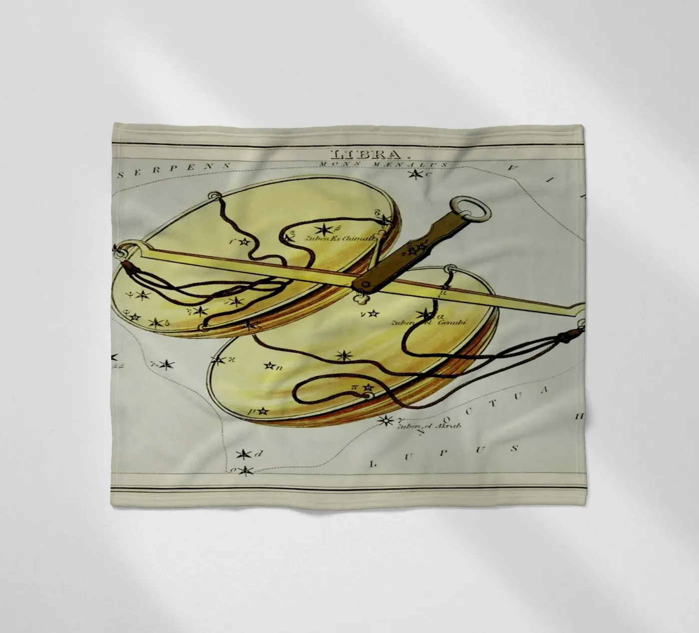 Libra fleece blanket by Vintage by JUNIQE