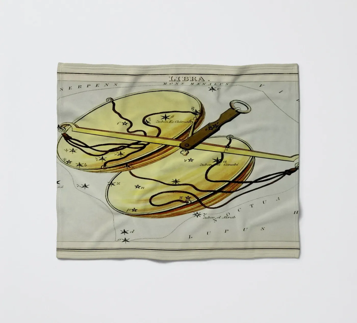 Libra fleece blanket by Vintage by JUNIQE