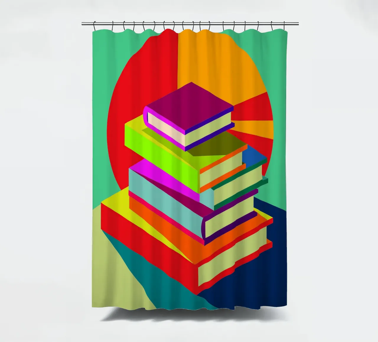 libri vettoriali tenda da doccia da zaidza