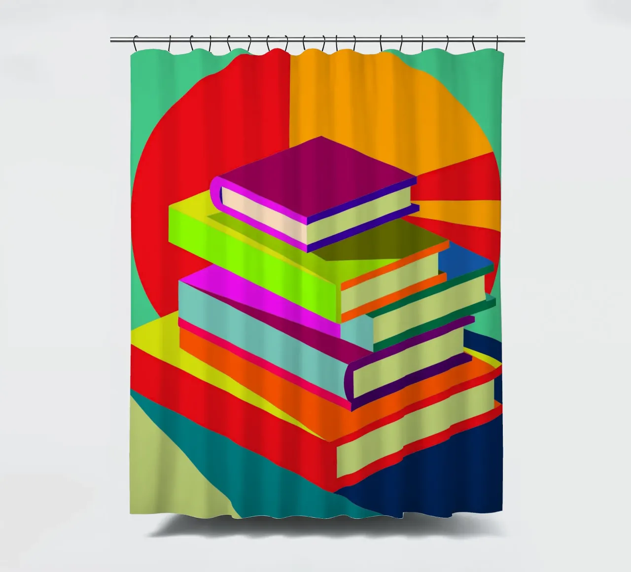 libri vettoriali tenda da doccia da zaidza