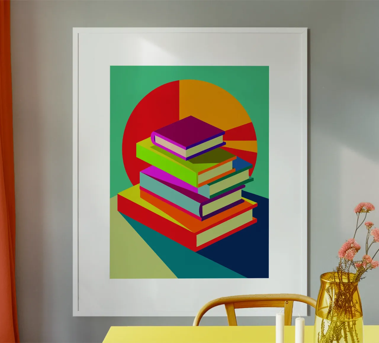 libri vettoriali poster con telaio in legno da zaidza