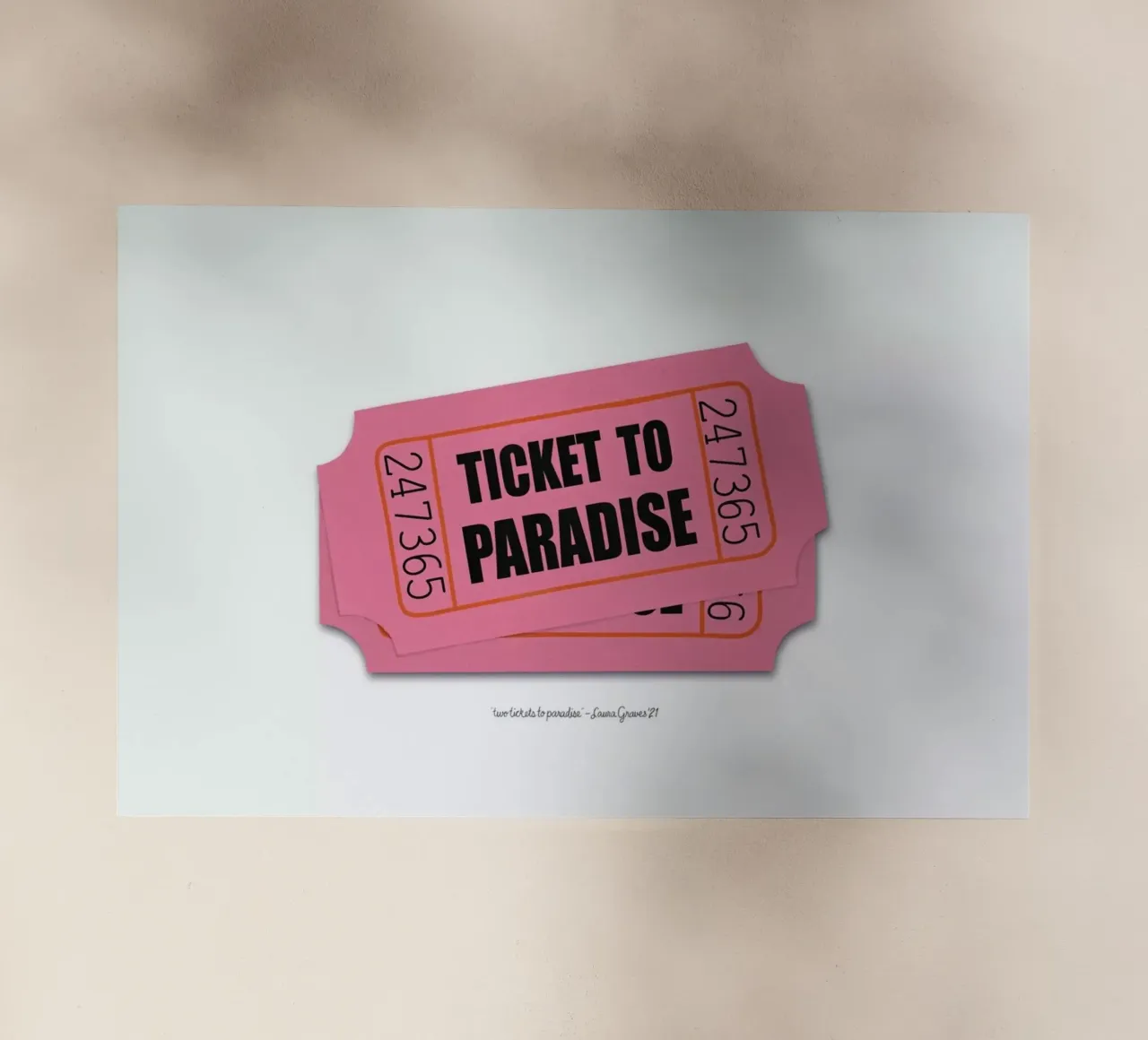 Two Tickets To Paradise pellicola backlit da Laura Graves