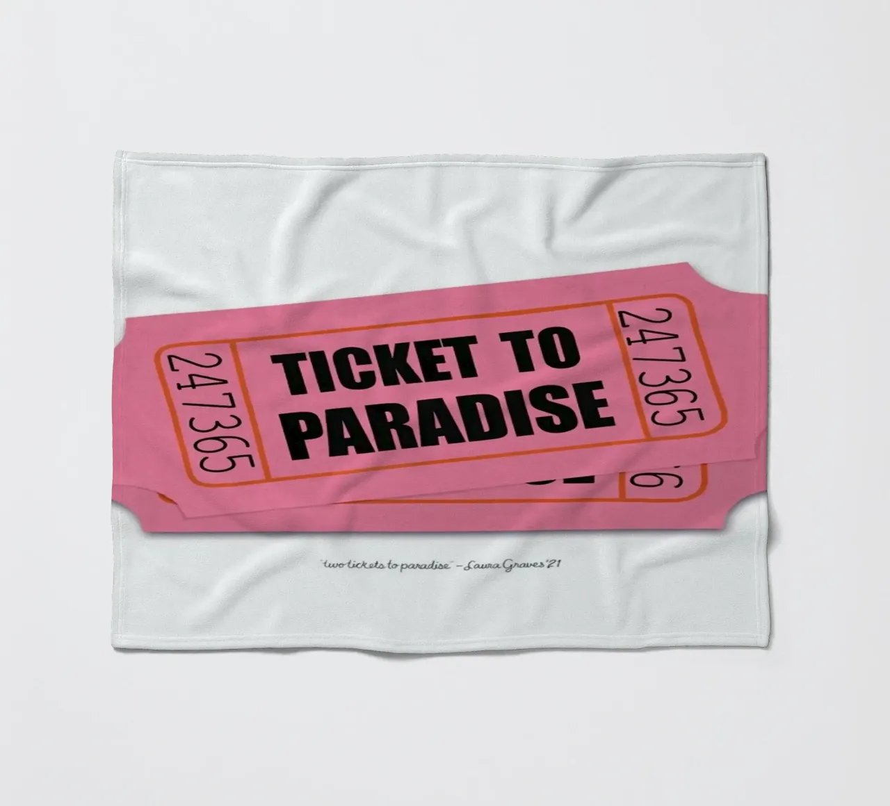 Two Tickets To Paradise Fleecedecke von Laura Graves