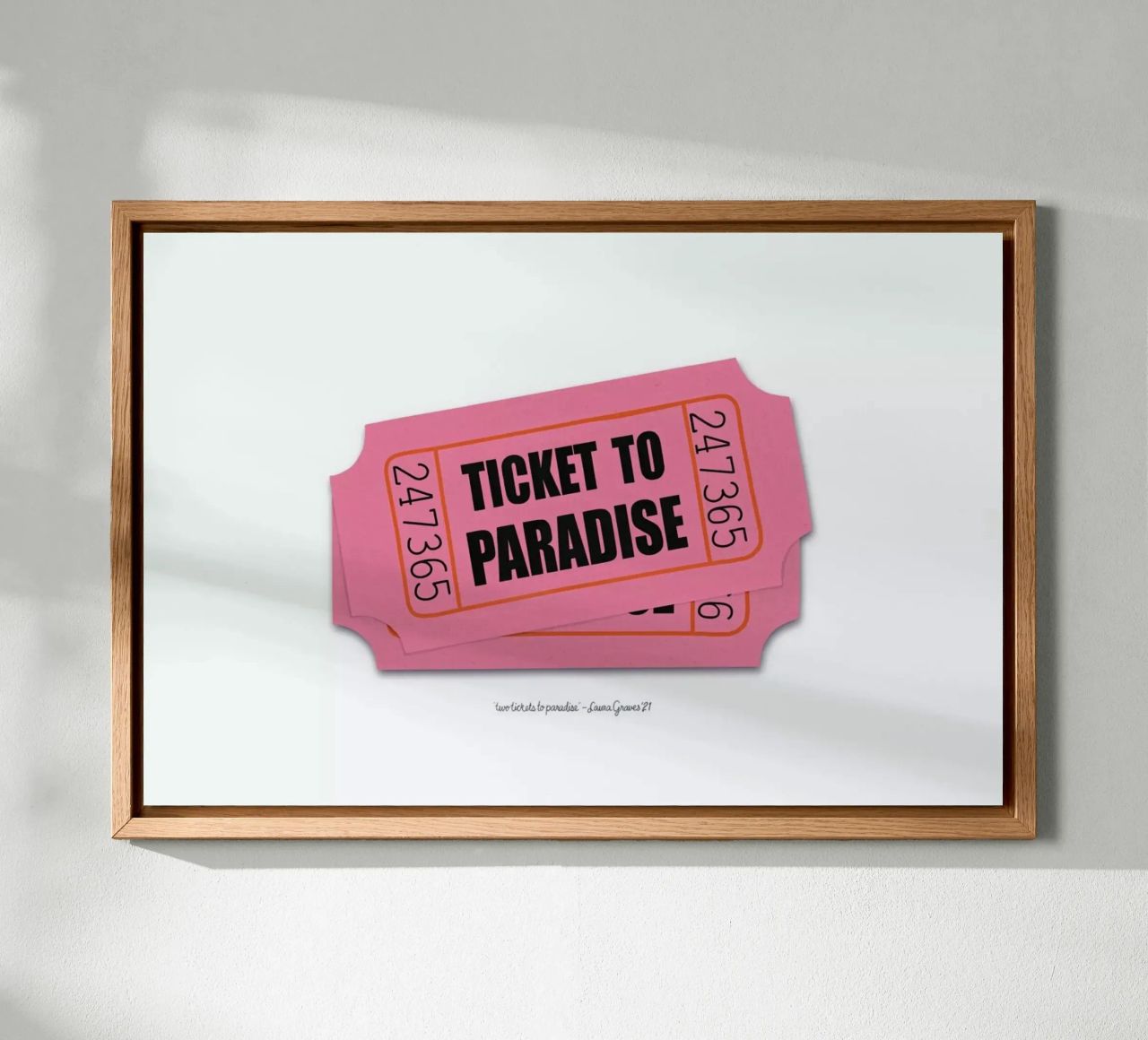 Two Tickets To Paradise alluminio dibond da Laura Graves