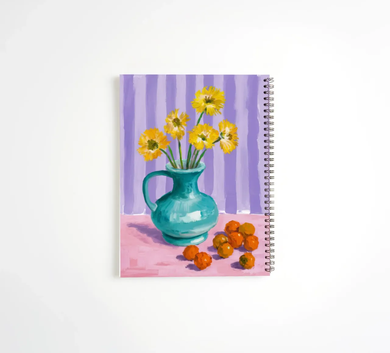 Ochre Bloom Serenity spiral notebook by Tiga Bersama