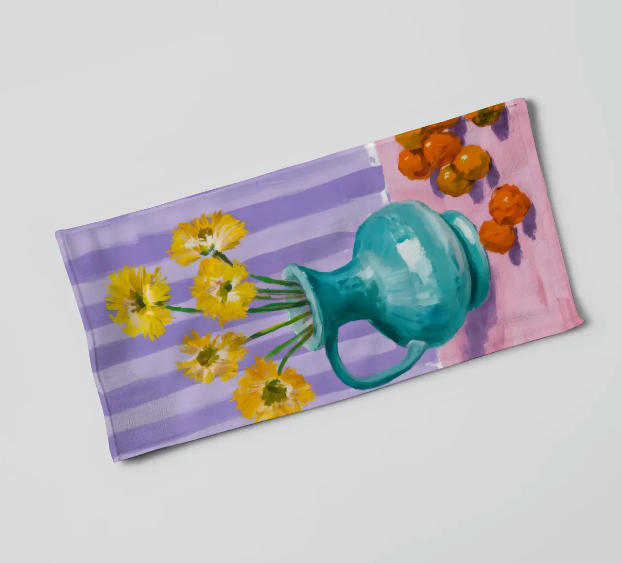 Serenità in fiore ocra asciugamano da bagno da Tiga Bersama