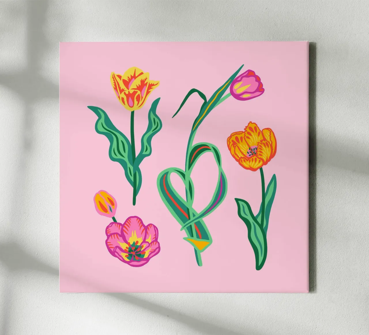 TULPENBUNT tela con Cornice a cassetta da Anastasia Mattern