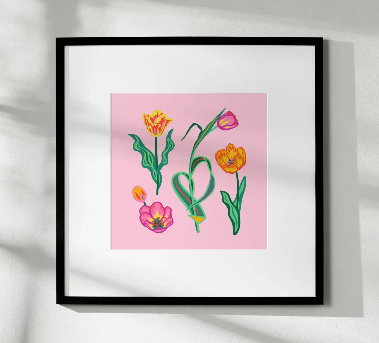 TULPENBUNT poster with aluminum frame by Anastasia Mattern