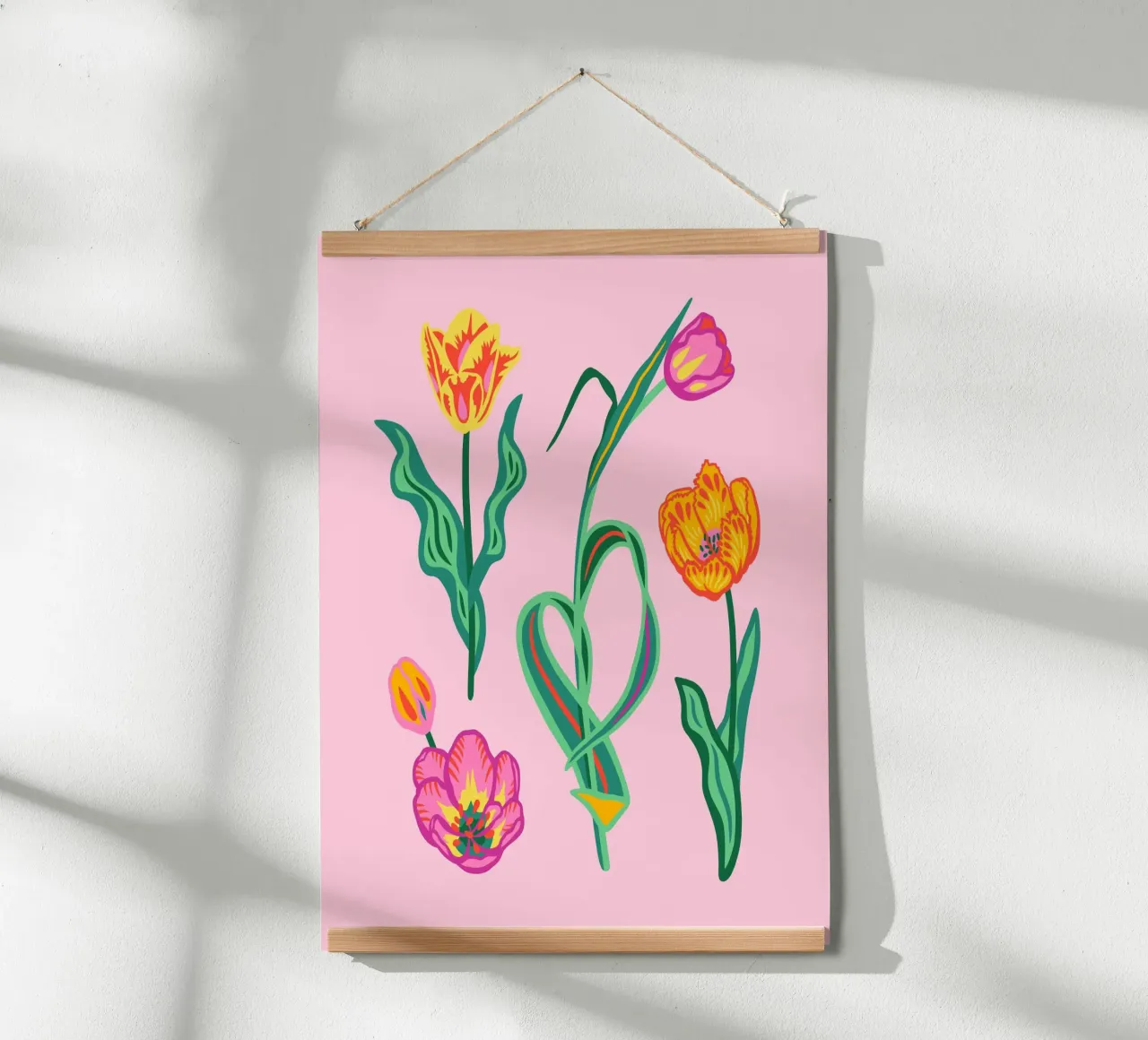 TULPENBUNT poster with aluminum frame by Anastasia Mattern