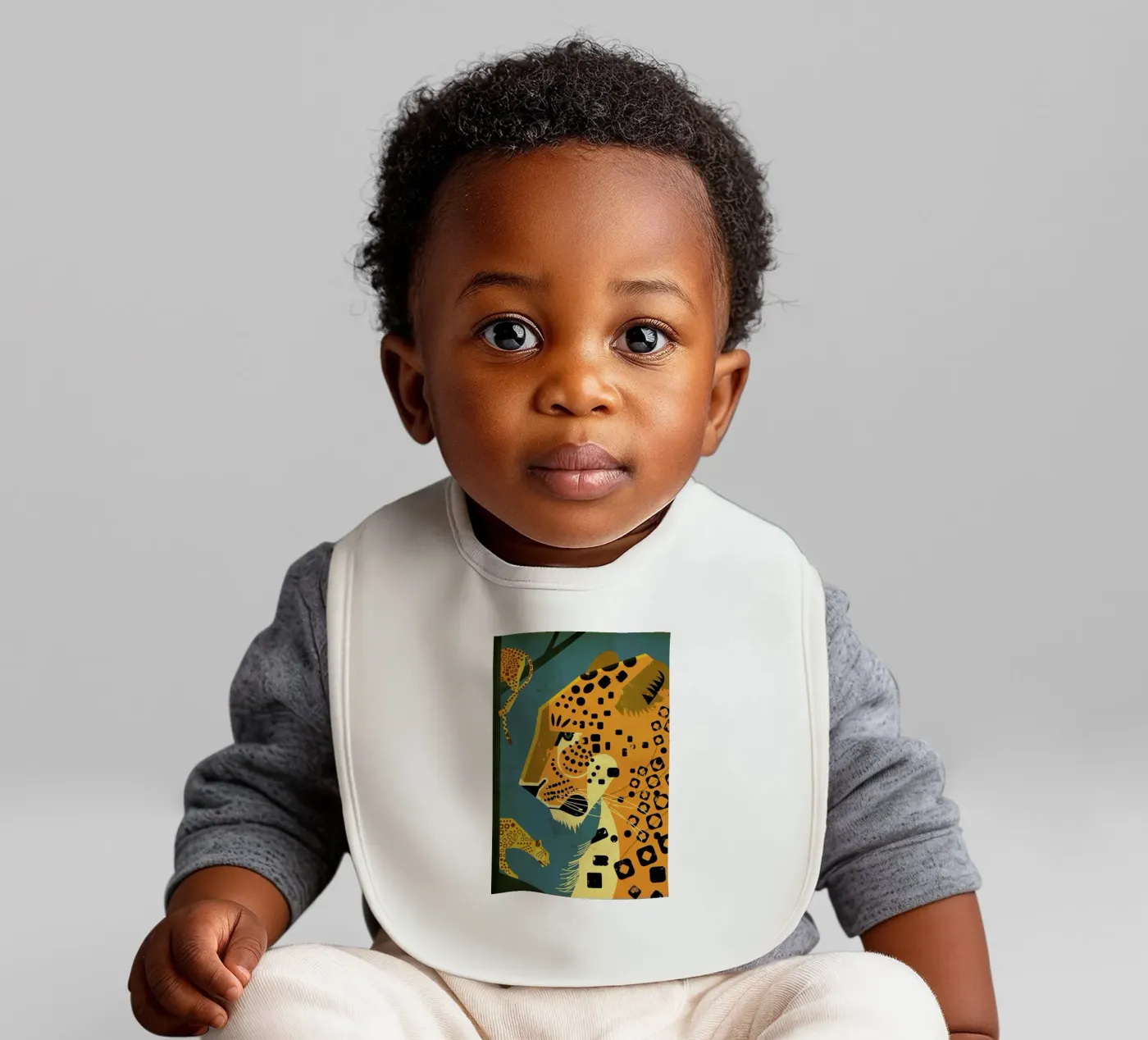 Leopard baby slabbetje van Dieter Braun