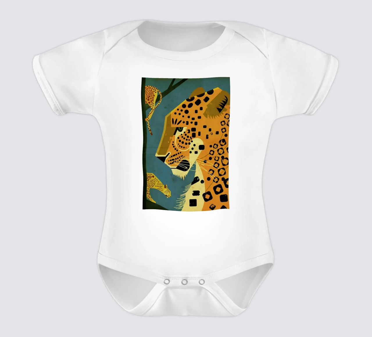 Leopard body neonato maniche corte da Dieter Braun