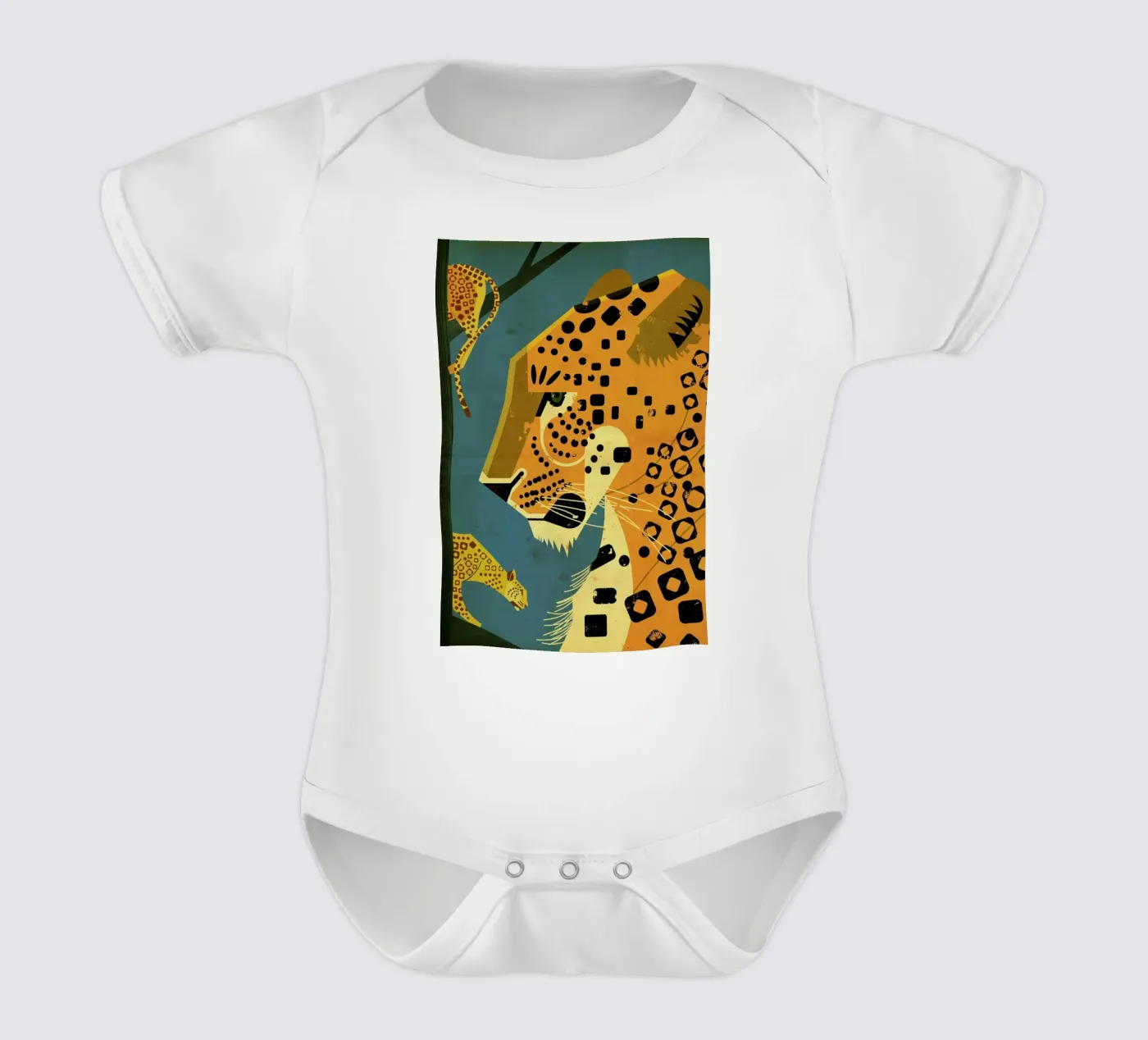 Leopard Kurzarm Babybody von Dieter Braun