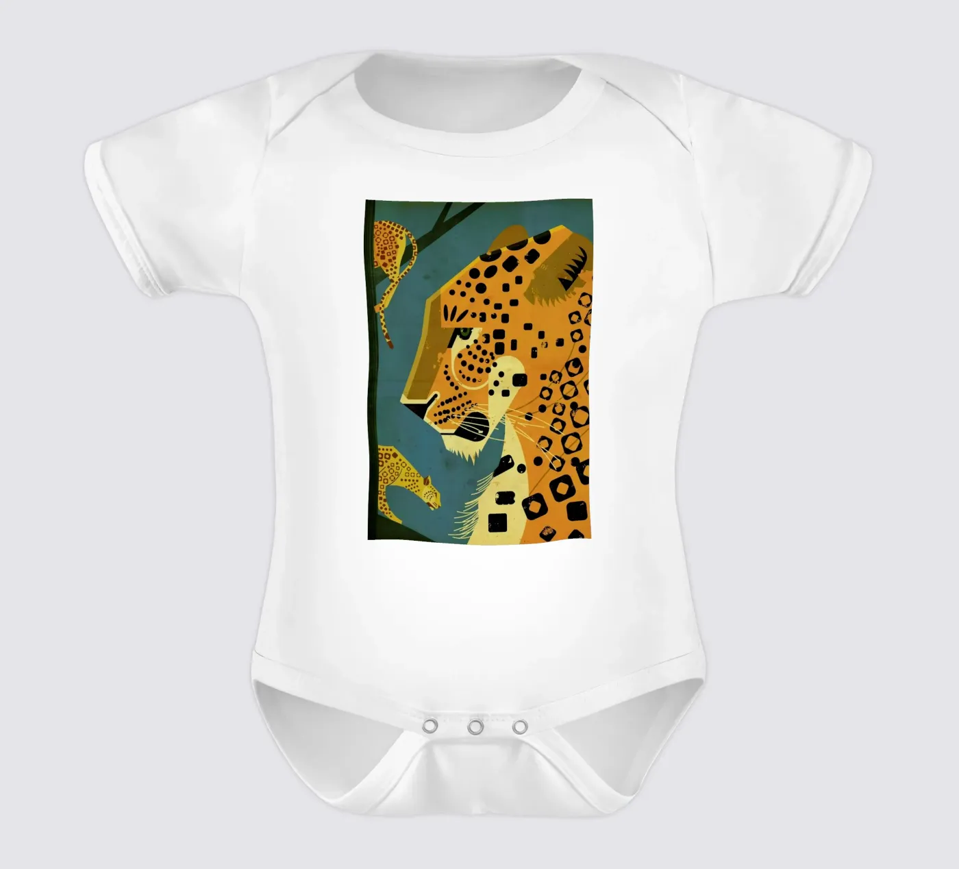 Leopard Kurzarm Babybody von Dieter Braun
