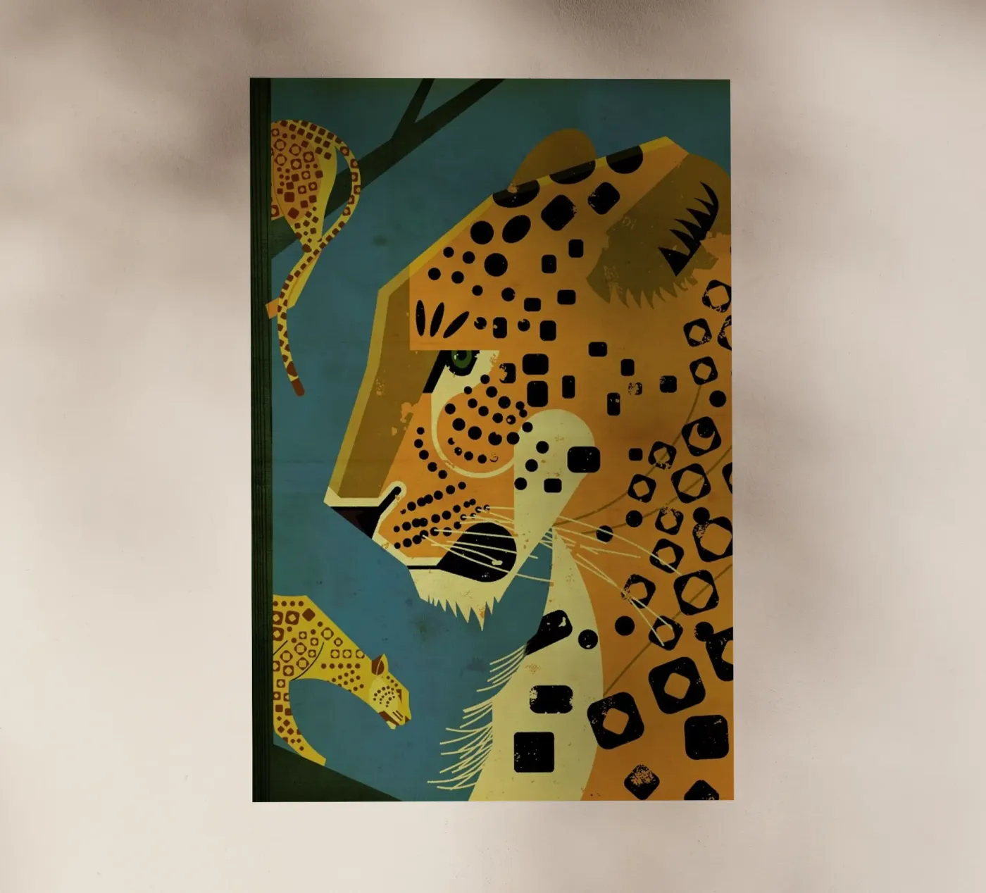Leopard backlit folie van Dieter Braun