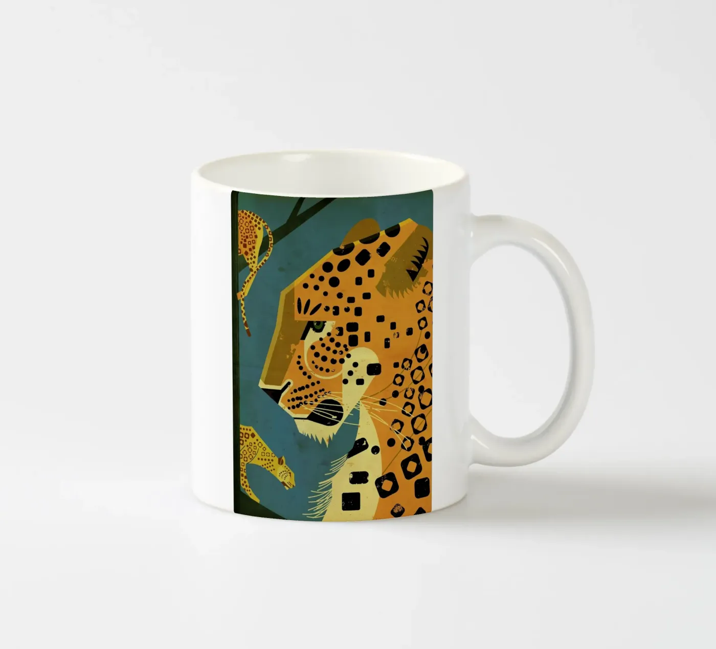 Leopard ceramic mug by Dieter Braun