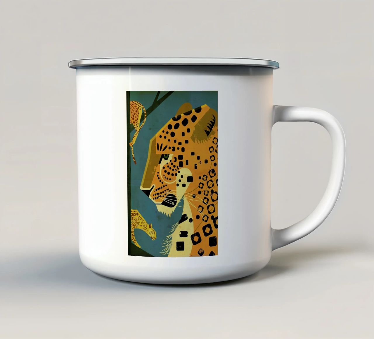 Leopard tazza in smalto da Dieter Braun