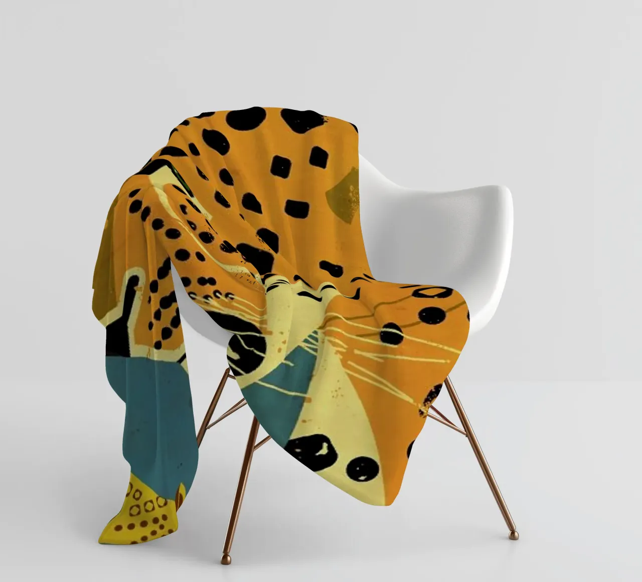 Leopard fleece blanket by Dieter Braun