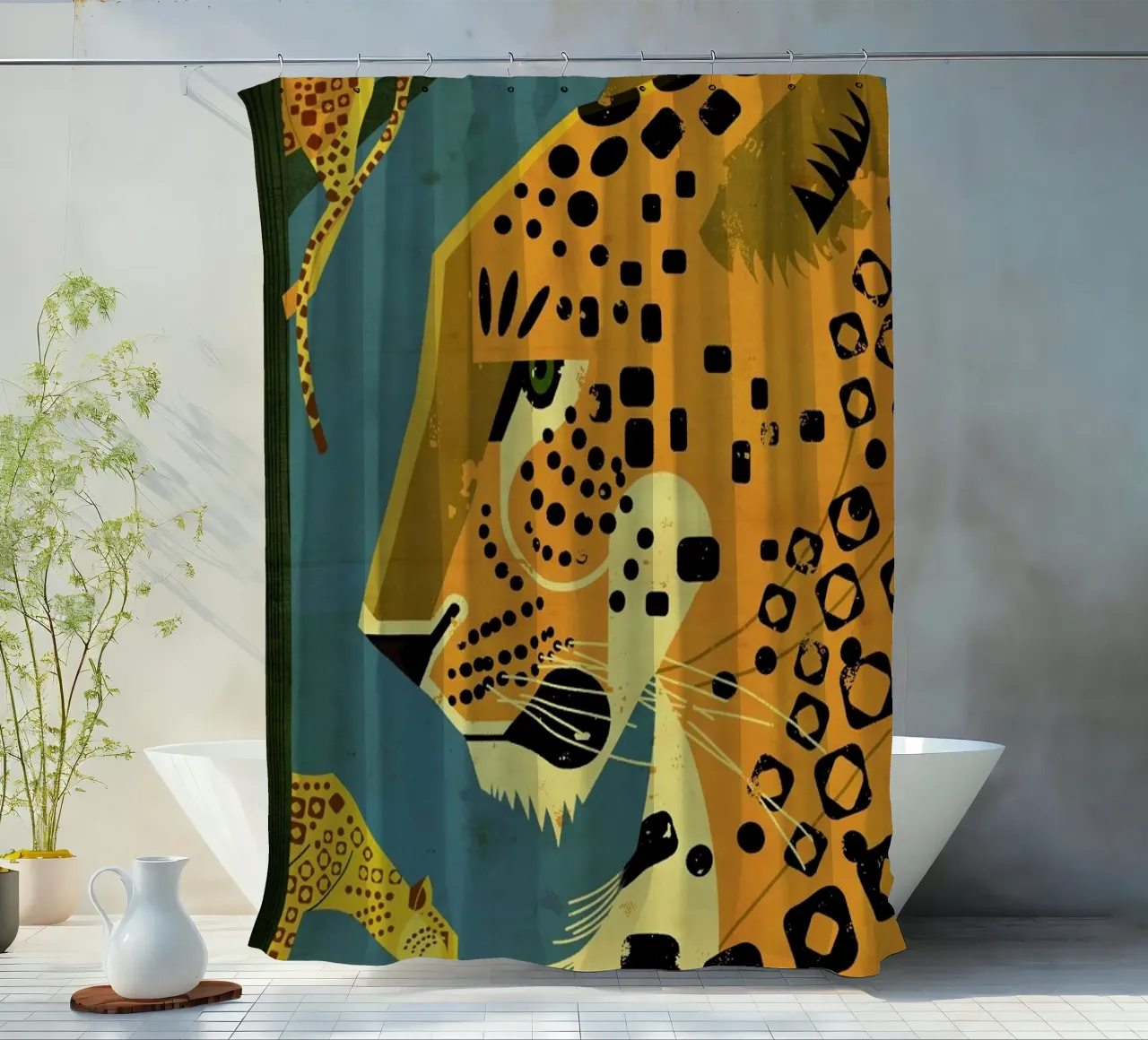 Leopard Duschvorhang von Dieter Braun