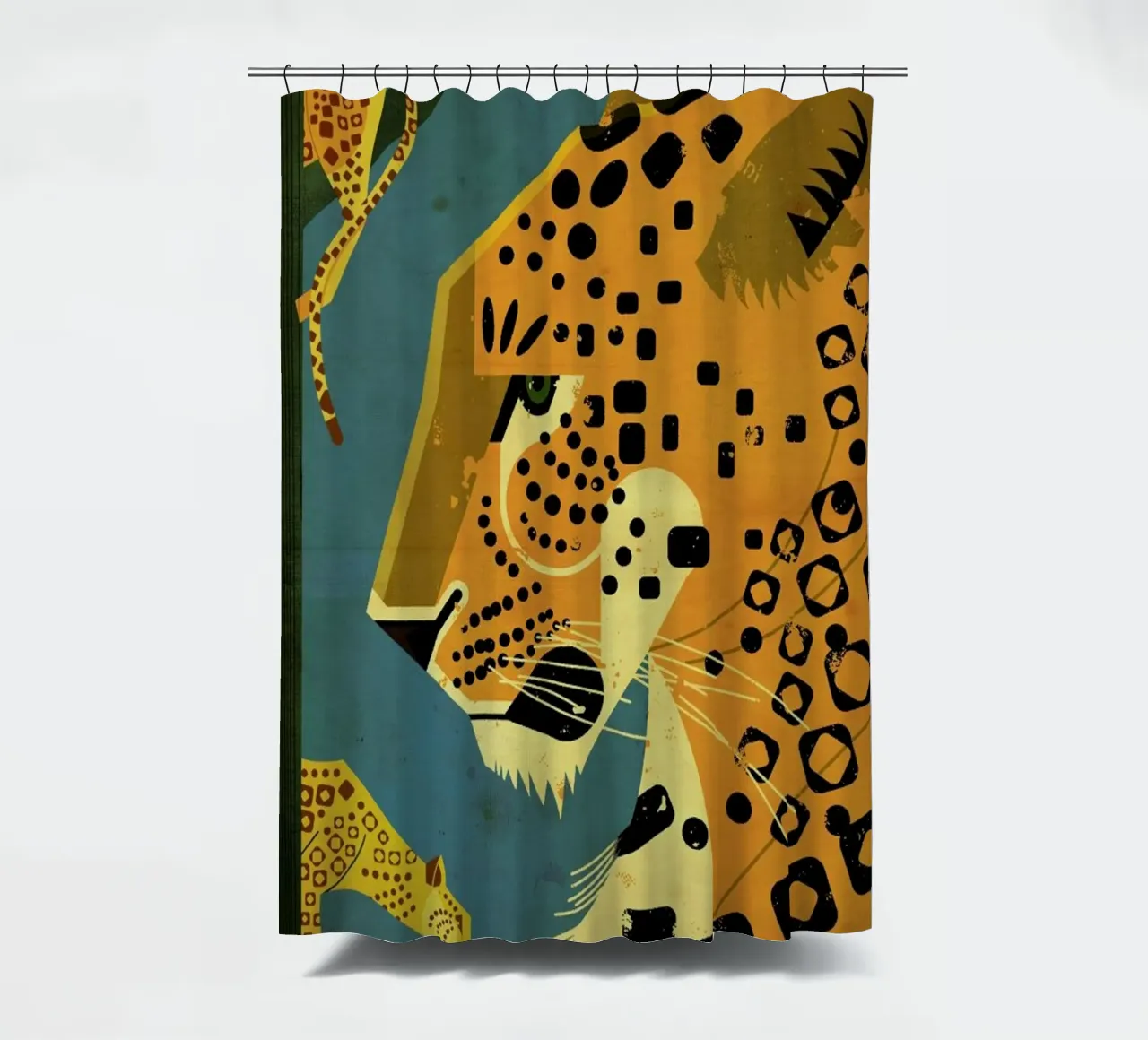 Leopard douchegordijn van Dieter Braun