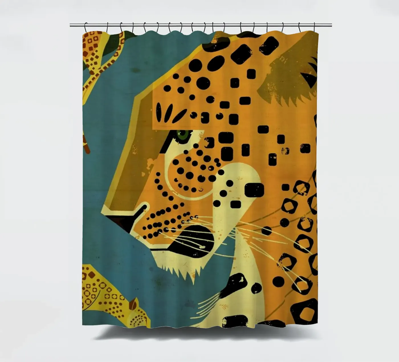 Leopard douchegordijn van Dieter Braun