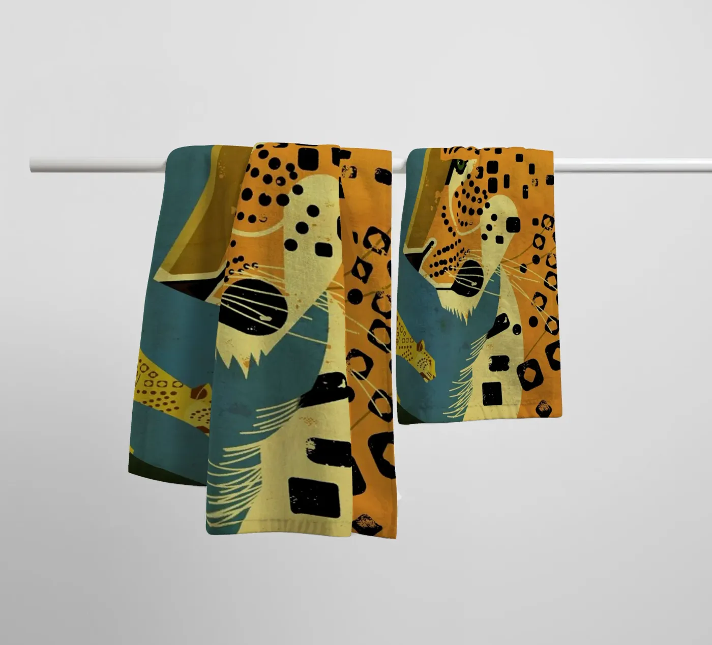 Leopard badhanddoek van Dieter Braun