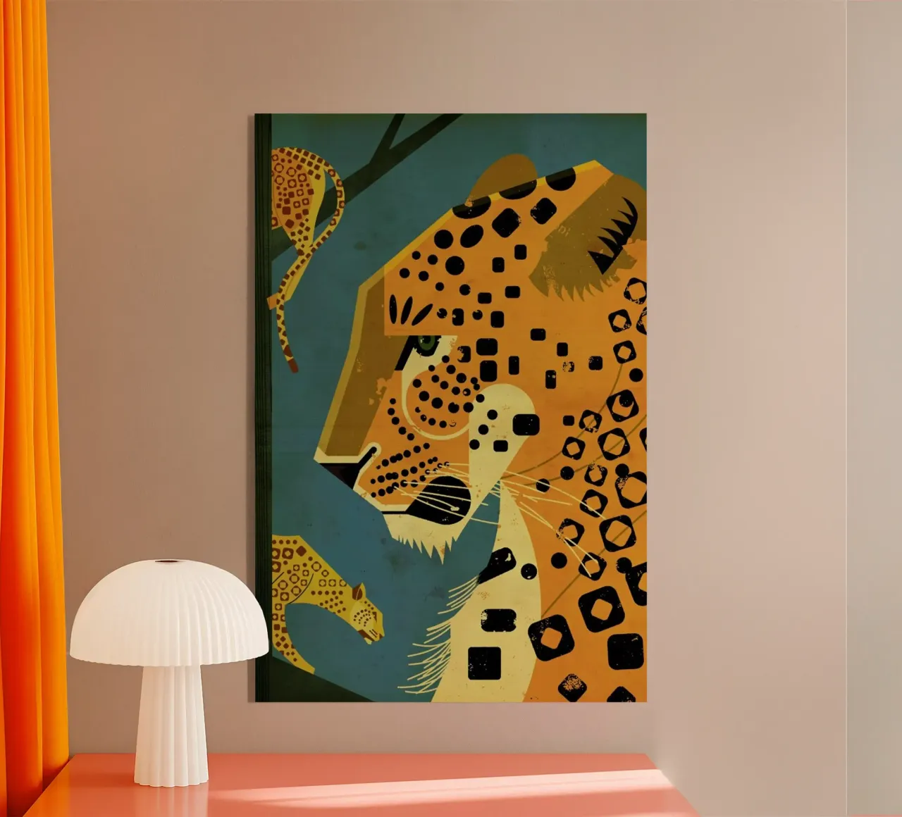 Leopard acryl van Dieter Braun