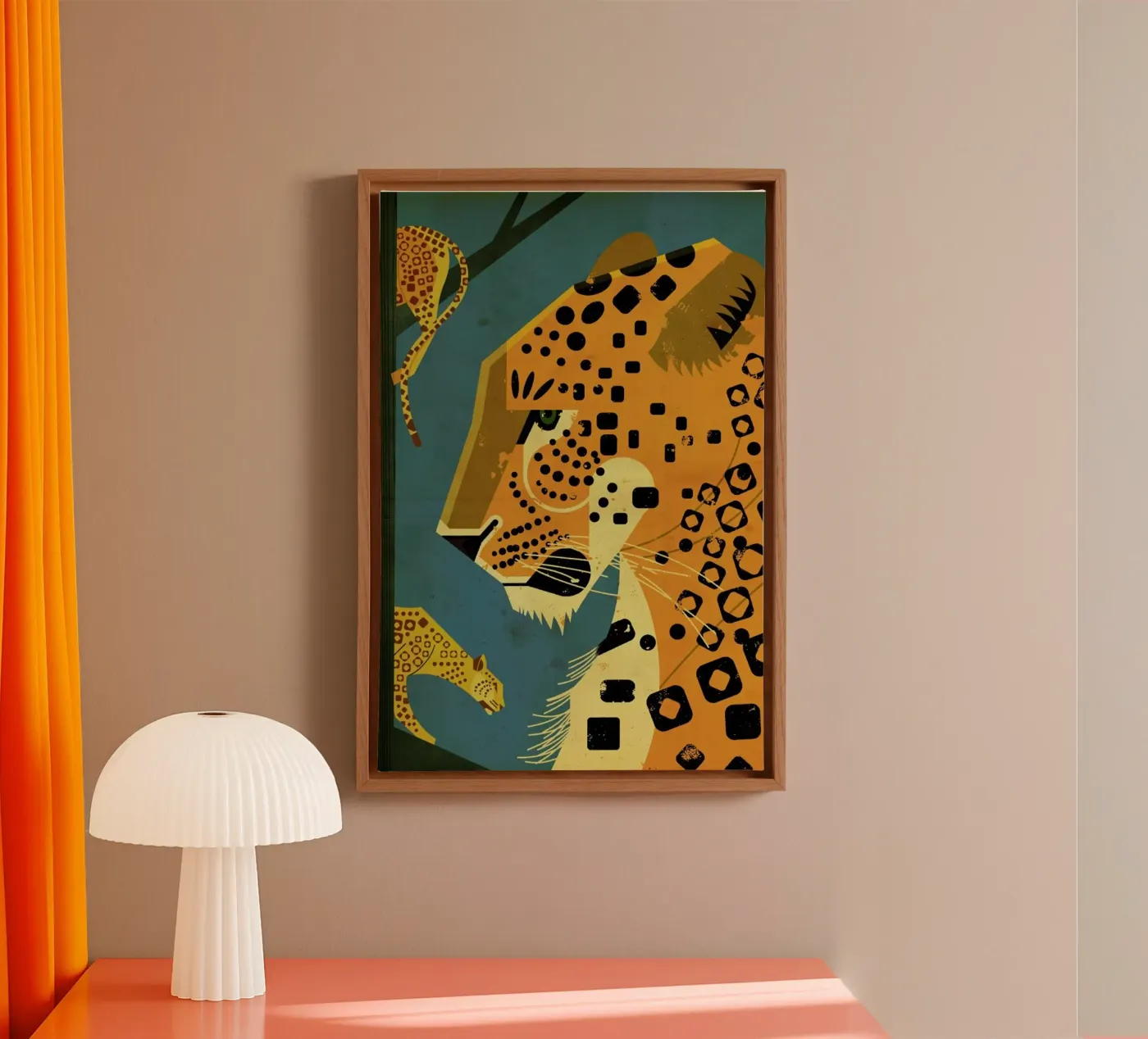 Leopard canvas van Dieter Braun