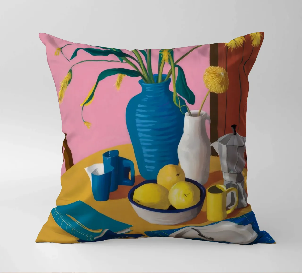 Grano e limone Stillness cuscino da Pan Denim