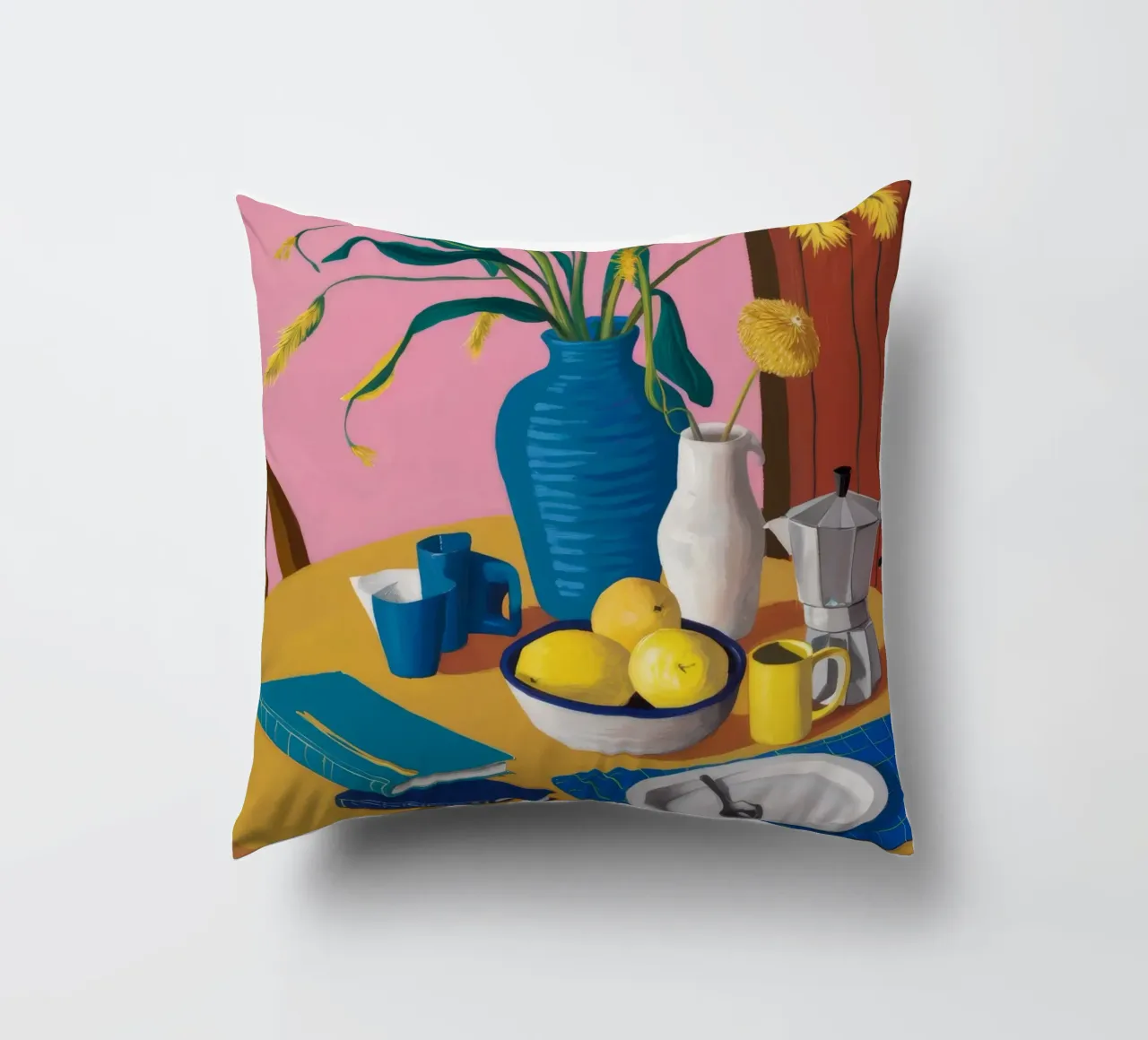 Grano e limone Stillness cuscino da Pan Denim