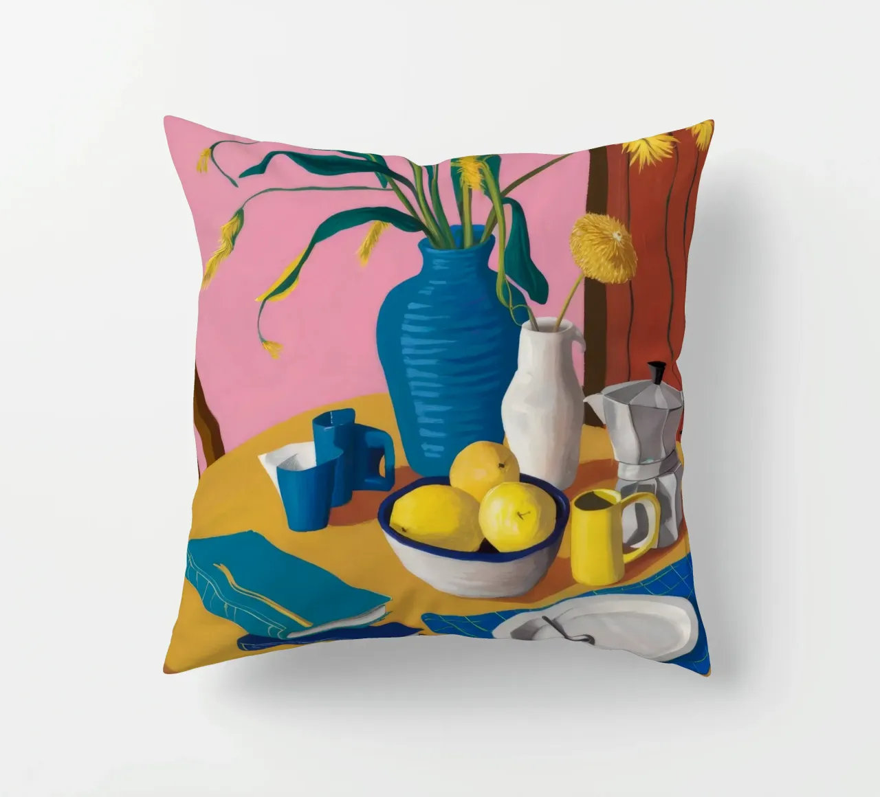 Grano e limone Stillness cuscino da Pan Denim