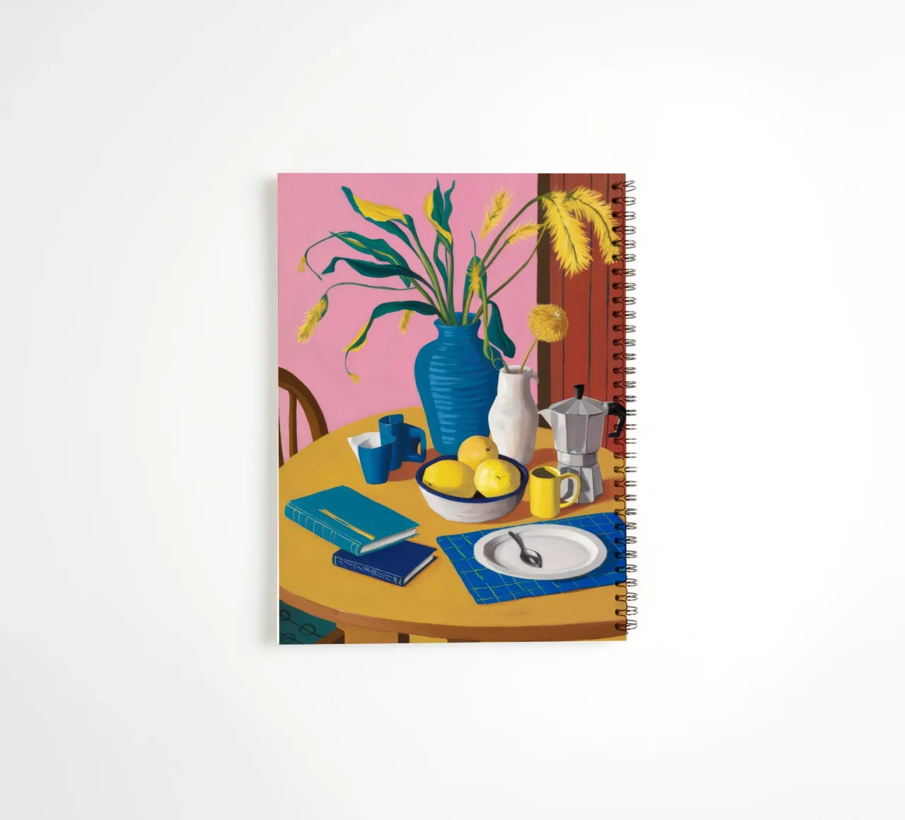Wheat and Lemon Stillness spiral notebook by Pan Denim