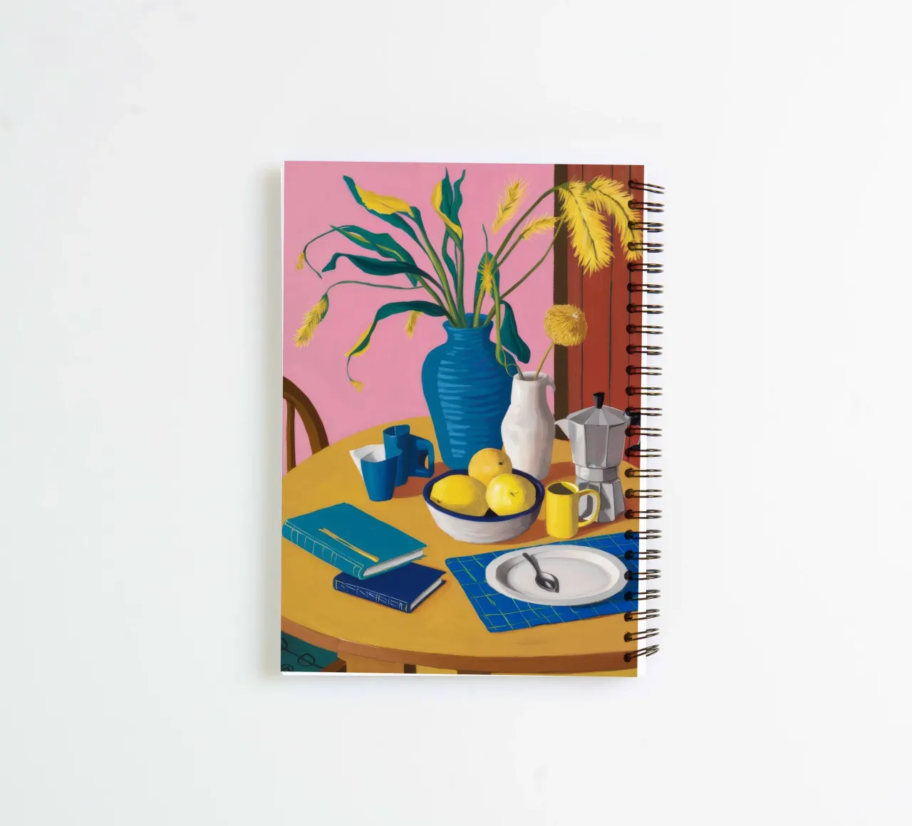Wheat and Lemon Stillness spiral notebook by Pan Denim