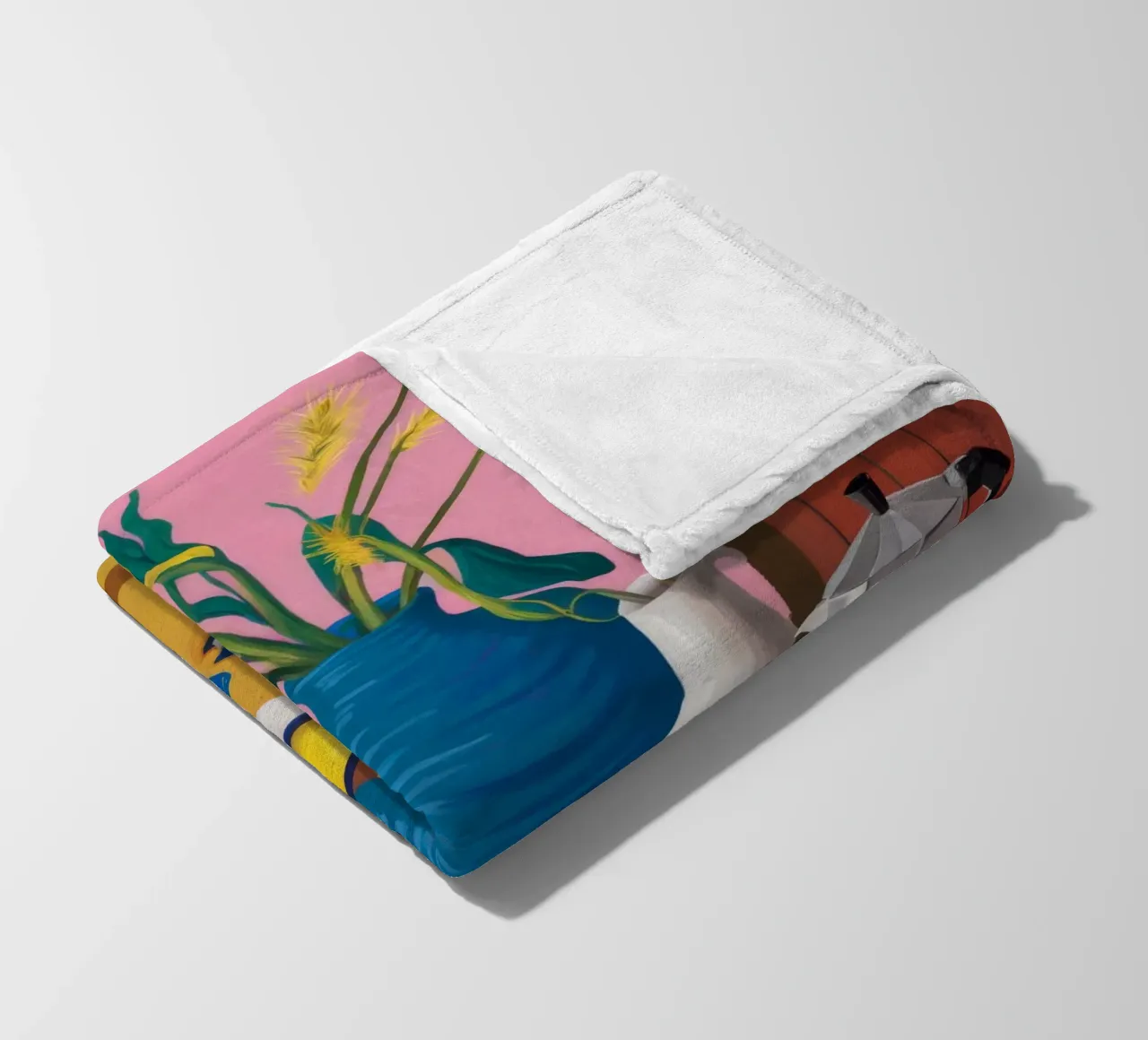 Weizen und Zitrone Stille Fleecedecke von Pan Denim