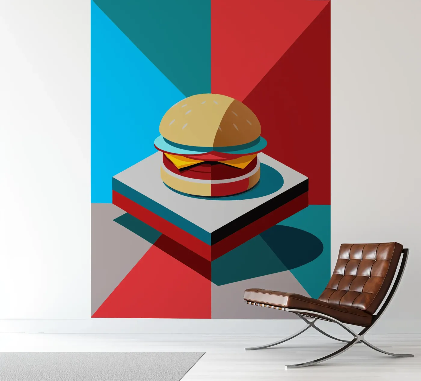 burger vector fotobehang van zaidza