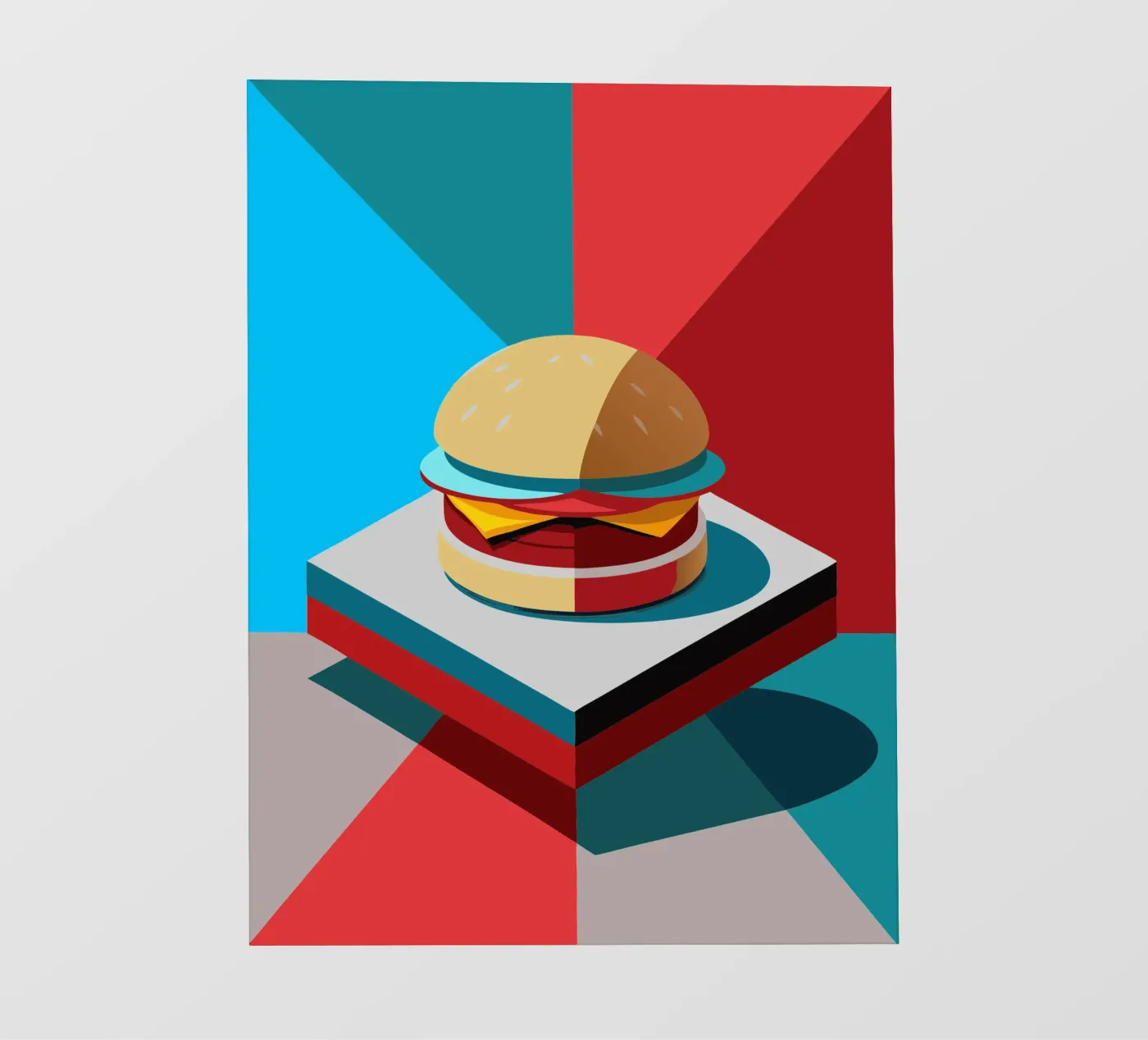 burger vector fotobehang van zaidza
