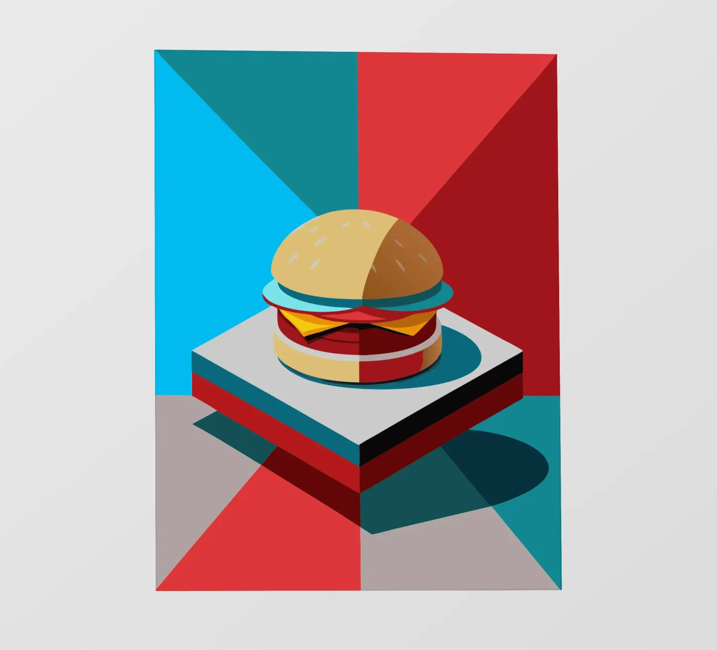 burger vector fotobehang van zaidza