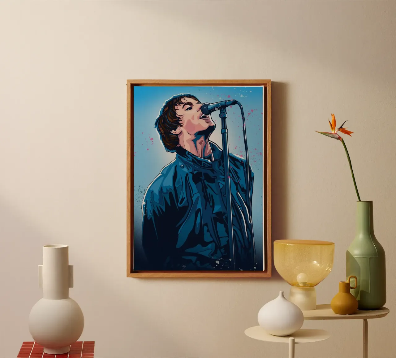 Live Forever Tour Vibe canvas met Baklijst van volth