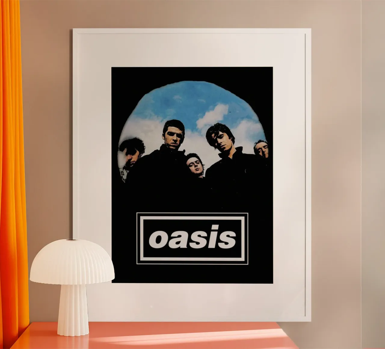 Luci di non guardare indietro poster con telaio in legno da volth