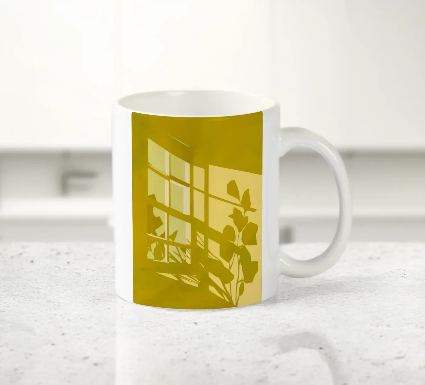 Window Shadowplay Keramik Tasse von Pan Denim