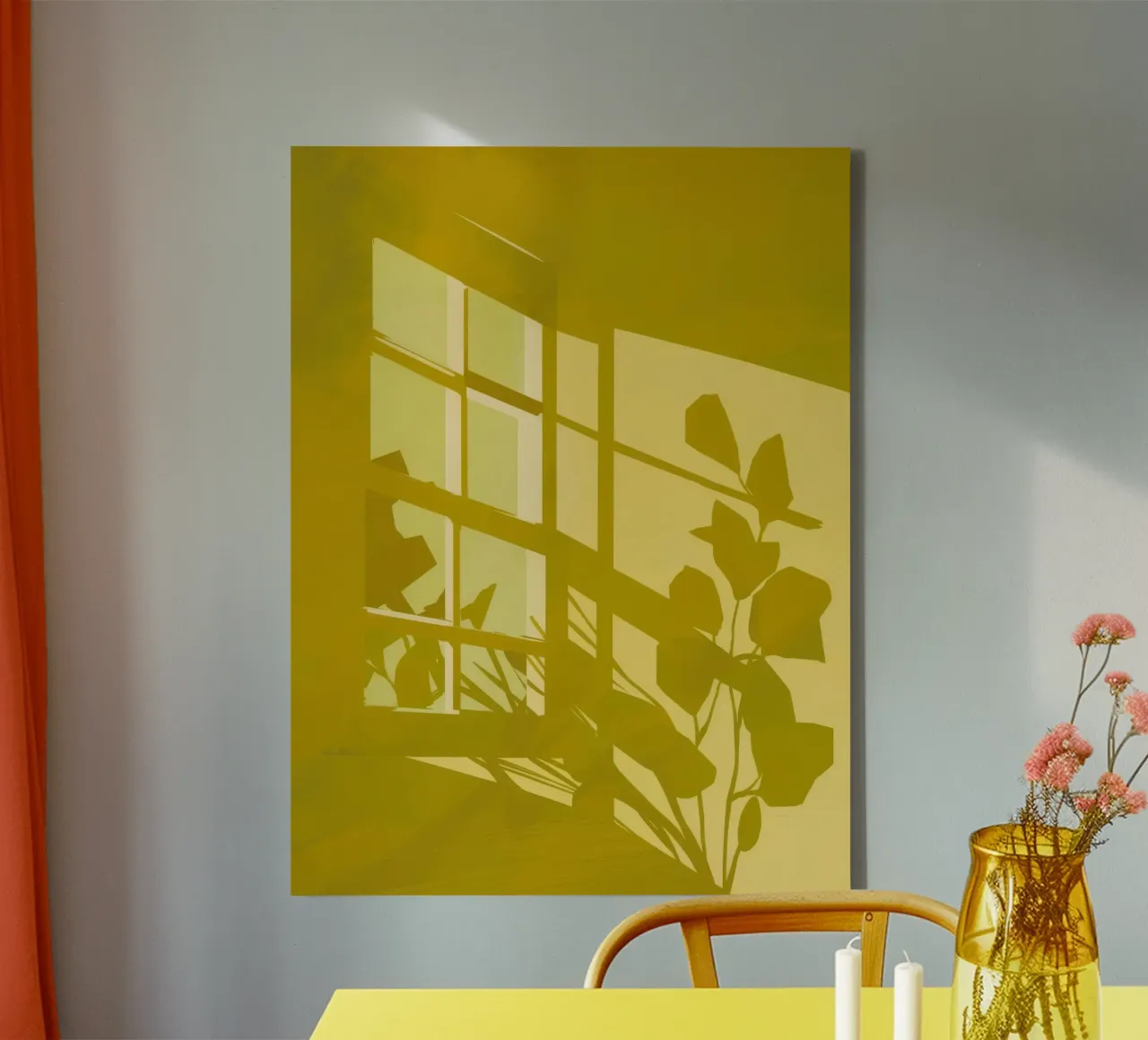 Gioco di ombre della finestra tela con Cornice a cassetta da Pan Denim