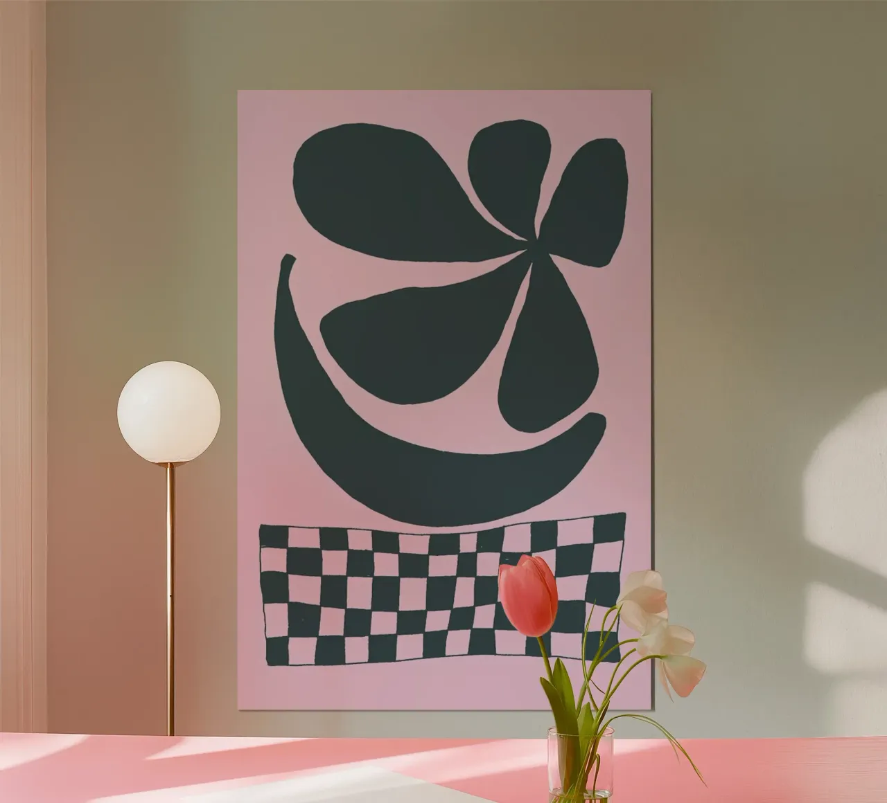 Banana Blossom poster con telaio in legno da Pure