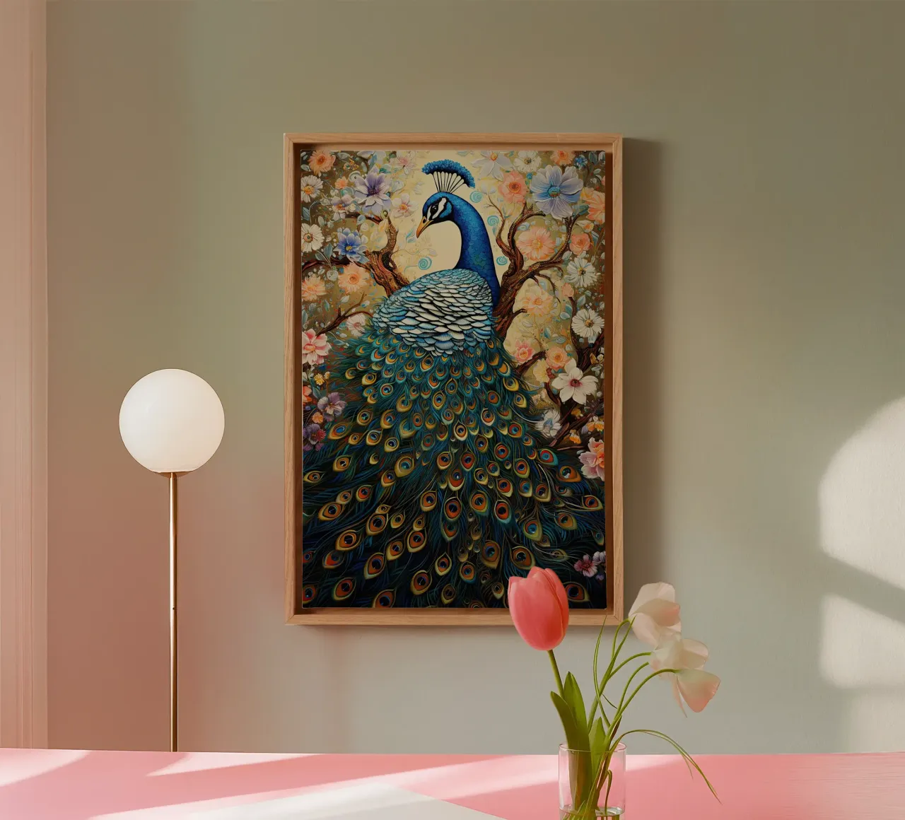 Peacock canvas by Imagine