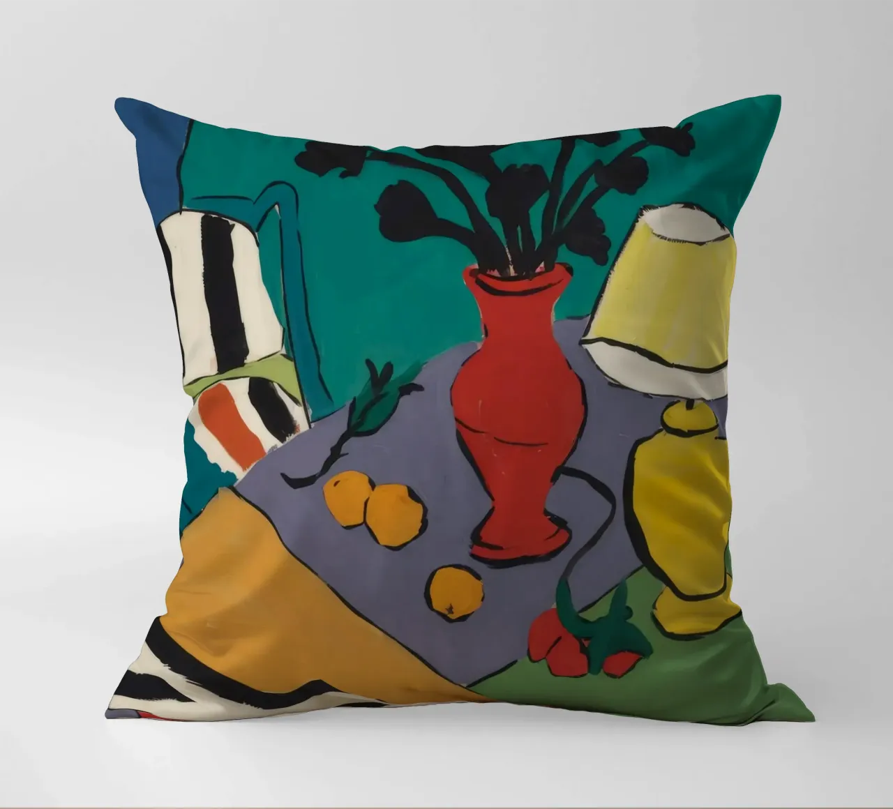Lampada e vaso astratti cuscino da Tiga Bersama