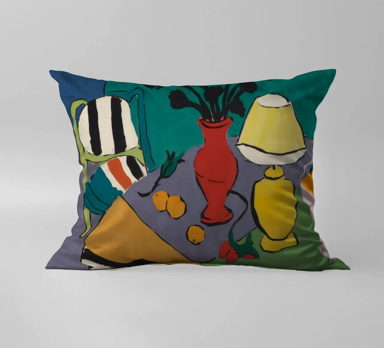 Lampada e vaso astratti cuscino da Tiga Bersama