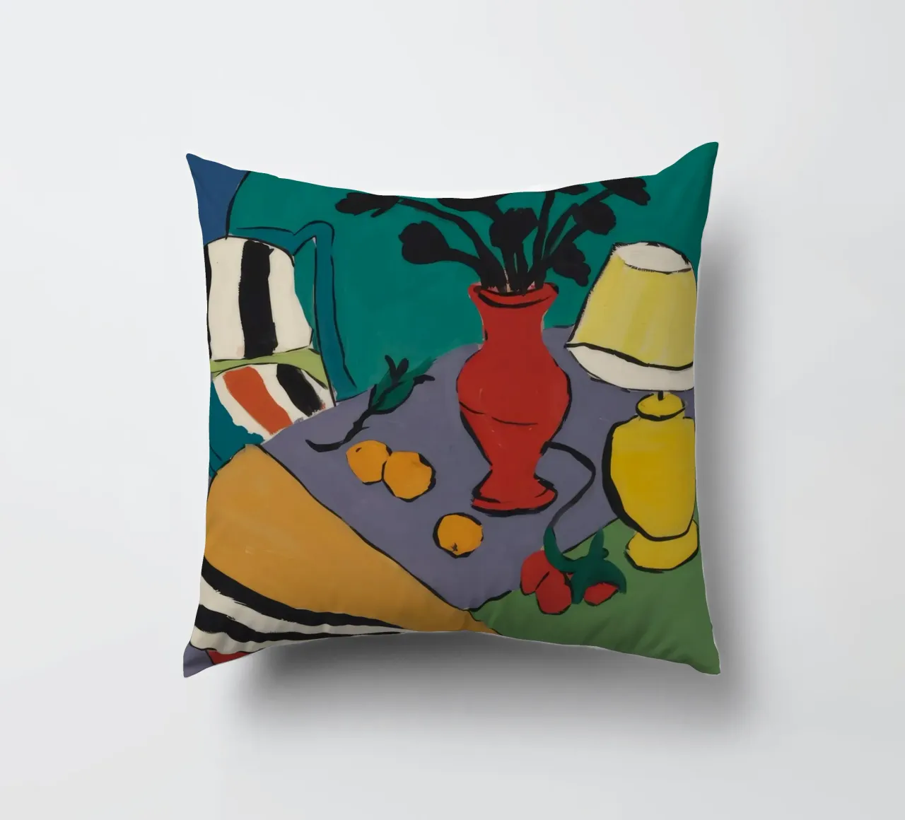 Lampada e vaso astratti cuscino da Tiga Bersama